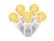 Vickerman 36170 100 Light 34 White Wire Yellow G12 Berry LED Miniature Christmas Light String Set with 4 Spacing X4W9107