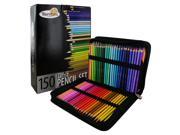 Thornton s Art Supply 150 Piece Colored Pencil Artist Drawing Set with Zippered Case