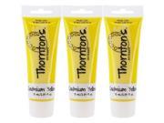 Thornton s Art Supply Acrylic Paint Tube 75ml 2.54oz Pack of 3 Cadmium Yellow