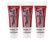 Thornton s Art Supply Acrylic Paint Tube 75ml 2.54oz Pack of 3 Cadmium Red