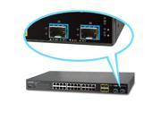 Planet XGSW 28040 L2 24 Port 10 100 1000 Mbps 4 Port 10G SFP Managed Switch with Layer3 IPv4 IPv6 Static Routing
