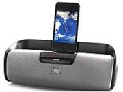 JBL ONBEATRIZEBLKAM OnBeat Rize Docking Bedroom Speaker Apple 30 pin Dock Connector Black Silver