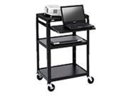 Bretford A2642NS M4 26 42 inches Adjustable Steel Projector Cart Black