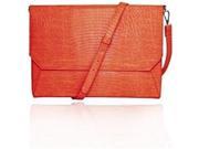 Francine Collection Lenox Carrying Case Sleeve for 11 Tablet eReader Notebook Orange Faux Leather