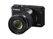 Canon EOS M10 18 Megapixel Mirrorless Camera with Lens 15 mm 45 mm Lens 1 55 mm 200 mm Lens 2 Black 3 Touchscreen LCD 16 9 3x 3.6x Optical Z