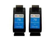 Superb Choice® Remanufactured ink Cartridge for HP C6578D Pack of 2 Tri Color use in HP PHOTOSMART 1115 1115CVR 1215 1215VM 1218 1218XI 1315 Printers
