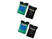 Superb Choice® Remanufactured ink Cartridge for HP 98 95 use in HP Deskjet 6940 698 950 98 9500 98 9560 Printers Pack of 2 Black 2 Color
