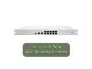 Meraki MX100 Security Appliance Advanced Security Bundle 500Mbps FW 8xGbE 2xGbE SFP Includes 5 Years Adv. Security License