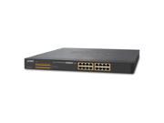 PLANET GSW 1600HP 16 Port 10 100 1000Mbps 802.3at PoE Ethernet Switch