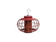 GARDMAN NT050 The Nuttery Classic Squirrel Resistant Peanut Sunflower Seed Bird Feeder with Red finish.
