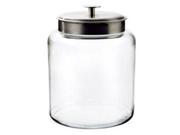ANCHOR HOCKING 91523 2 Gallon Montana Jar with Brushed Aluminum Metal Cover. Clear