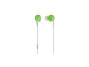 KOSS 181032 Earbud with Enhanced Drive Green. Straight dual entry 4 ft cord and 3.5mm plug.