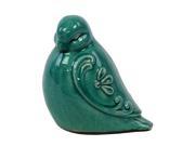 BENZARA BRU 336924 Beautiful Ceramic Bird On a Stone Turquoise