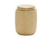 BENZARA 57577 Artistic Ceramic Gold Jar