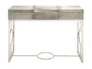 BENZARA 95914 Fancy Stainless Steel Leather Console