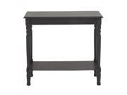 BENZARA 96330 Black Polished Fancy Wood Console Table