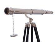 HANDCRAFTED MODEL SHIPS ST 0117CH Floor Standing Chrome Galileo Telescope 65