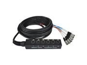 Seismic Audio SADROP 6x50 6 Channel Drop Snake Cable 50 Feet Drop Snake for Recording Stage Studio use