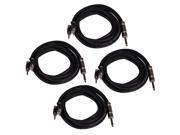 Seismic Audio BS12Q10 4Pack 4 Pack of 10 Foot Pro Audio Banana to 1 4 Speaker Cables 12 Gauge 2 Conductor 10 Speaker Cables