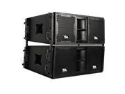 Seismic Audio SALA 210 Pair Pair of Passive 2x10 Line Array Speakers with Dual Compression Drivers PA DJ Band Live Sound