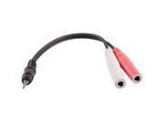 Seismic Audio SA Y24 6 Inch 1 8 Inch Male to Dual Mono 1 4 Inch Female Y Splitter Cable 3.5mm to Dual 1 4 Audio Cord