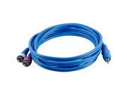 Seismic Audio SA iRCA6 6 Foot Blue 3.5mm Male to Dual RCA Male Audio Y Splitter Cable 1 8 to 2 RCA Patch Cord