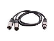 Seismic Audio SA Y16 3 Foot 1 XLR Female to 2 XLR Male Y Splitter Patch Cable XLRM to 2 XLRF Audio Splitter Cord