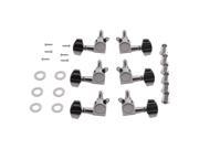 Seismic Audio SAGA30 Set of 6 Universal Chrome 3x3 Tuners for Guitars Guitar Machine Heads