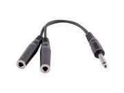 Seismic Audio SA Y9 6 Inch 1 4 Inch Male to Dual 1 4 Inch Female Mono Y Splitter Cable