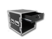 Seismic Audio 10 Space Rack Flight Case with 3 Space Rack Drawer