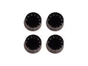 Seismic Audio SAGA43Black 4Pack Set of 4 Black Acrylic Replacement Speed Knob for Electric Guitars Fits most any guitar