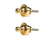 Seismic Audio SAGA56 2Pack 2 Pack of Gold Horseshoe Style Strap Locks for Electric Guitars Fits most any guitar