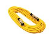 Seismic Audio SAPGX 50Yellow Premium 50 Foot XLR Microphone Cable Yellow 50 Foot Mic Cable Cord