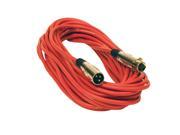 Seismic Audio SAPGX 50Red Premium 50 Foot XLR Microphone Cable Red 50 Foot Mic Cable Cord