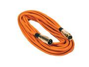 Seismic Audio SAPGX 50Orange Premium 50 Foot XLR Microphone Cable Orange 50 Foot Mic Cable Cord