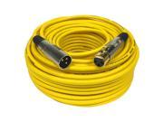 Seismic Audio SAPGX 100Yellow Premium 100 Foot XLR Microphone Cable Yellow 100 Foot Mic Cable Cord