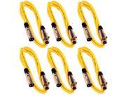 Seismic Audio SAPGX 6Yellow 6Pack 6 Pack of 6 Foot Gold Plated Yellow XLR Mic Microphone Patch Cable Cord Balanced