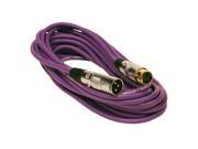 Seismic Audio SAPGX 25Purple Premium 25 Foot XLR Microphone Cable Purple 25 Foot Mic Cable Cord
