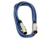Seismic Audio SAPGX 10Blue Premium 10 Foot XLR Patch Cable Blue 10 Foot Microphone Cable Mic Cord
