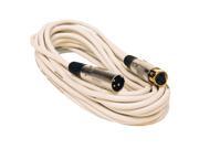 Seismic Audio SAPGX 25White 6Pack 6 Pack of 25 Foot Gold Plated White XLR Mic Microphone Patch Cable Cord Balanced