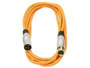 Seismic Audio SAPGX 10Orange Premium 10 Foot XLR Patch Cable Orange 10 Foot Microphone Cable Mic Cord