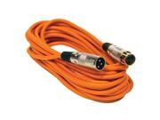 Seismic Audio SAPGX 25Orange Premium 25 Foot XLR Microphone Cable Orange 25 Foot Mic Cable Cord