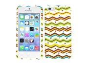 Green Brown Chevron ZigZag Hard Snap On Design Protective Case for iPhone 5C