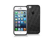 Black Decoro Premium Smiley Face TPU Silicone Protective Cover Case for iPhone 5