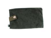 Velvet Magnetic Clasp Button Cell Phone Pouch Sleeve Bag Holder Dark Green