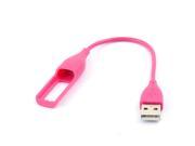 Replacement USB Charger Cable Wireless Activity Bracelet Fuchsia for Fitbit Flex