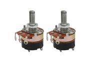 Global Bargains 2 Pcs 500K ohm 5 Terminal Split Shaft Rotary Linear Dual Taper Potentiometer Global Bargains 2 Pcs 500K ohm 5 Terminal Split Shaft Rotary Linear Dual Taper Potentiometer