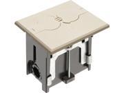 Arlington FLBAF101LA Adjustable Non Metallic Floor Box W Flip Lids Almond