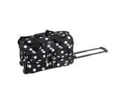 Fox Luggage PRD322 BLACK DOTS 22 in. Rolling Duffle Bag Rockland
