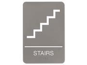 Us Stamp 5401 ADA Sign 6 x 9 Stairs Gray